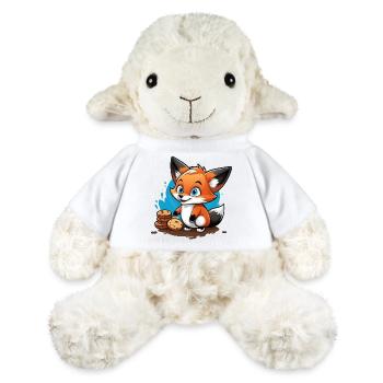 Petit renard aux biscuits au chocolat - Mouton en peluche Annika MiniFeet® - blanc - Devant