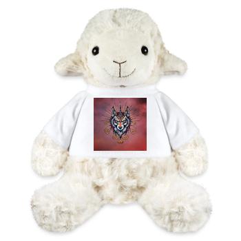 Atemberaubender Wolfskopf - MiniFeet® Schaf Annika - Weiß - Vorne