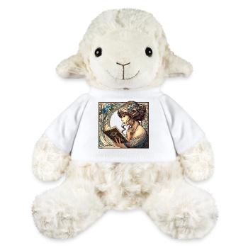 Woman Reading Browsing Book Books Gift - MiniFeet® Sheep Annika - white - Front