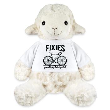 Fixies Fahrrad Tasche Tasse Fueled by Coffee - MiniFeet® Schaf Annika - Weiß - Vorne