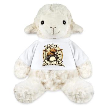 Knallharter Schlagzeuger Capybara cool Geschenk - MiniFeet® Schaf Annika - Weiß - Vorne