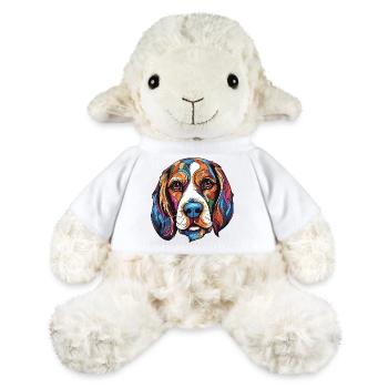 Portrait de chien beagle - Mouton en peluche Annika MiniFeet® - blanc - Devant