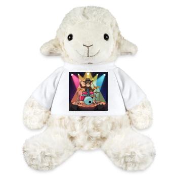 Drôle de singe sur tambour - Mouton en peluche Annika MiniFeet® - blanc - Devant