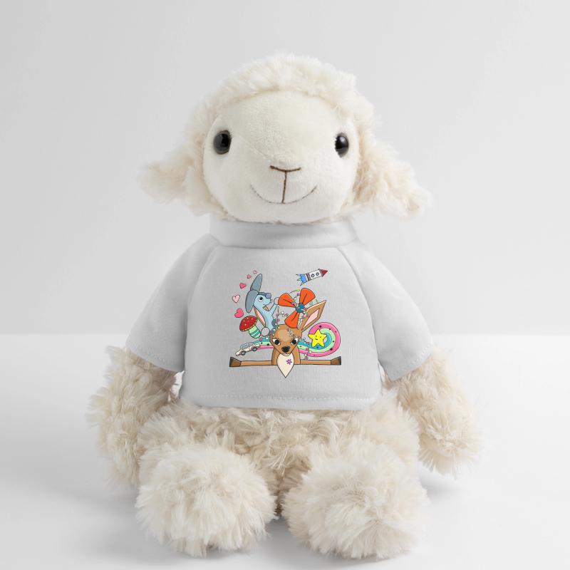 Cerf mignon, collage de lapin avec arc-en-ciel Mouton en peluche Annika MiniFeet®