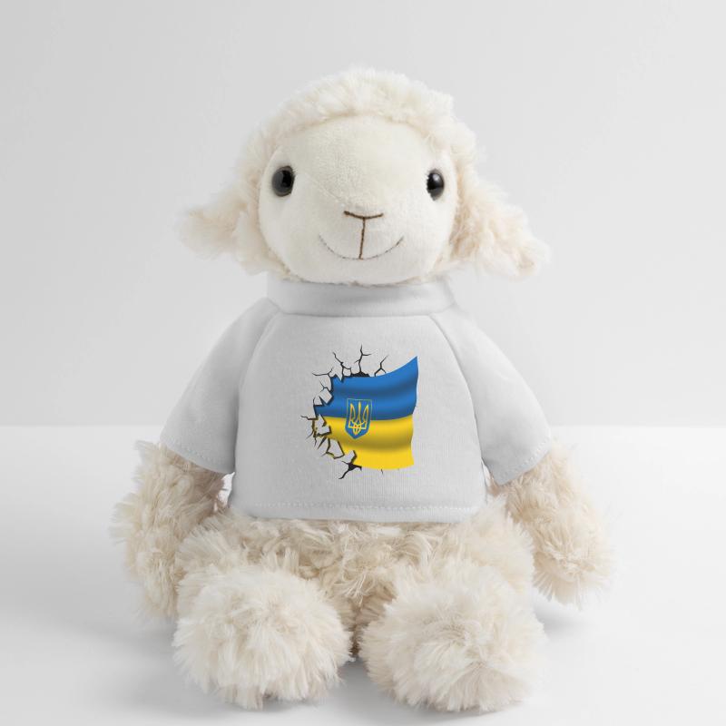 Drapeau de l’Ukraine - Ukraine - Drapeau Broken Design Mouton en peluche Annika MiniFeet®