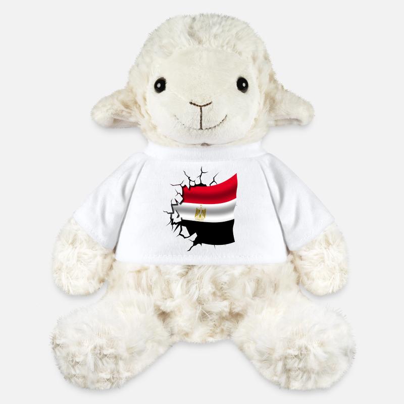 Flag of Egypt - Egypt - Flag Broken Design - MiniFeet® Sheep Annika - white