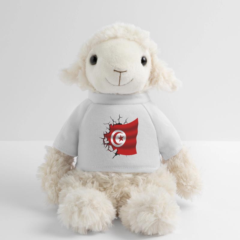 Drapeau de la Tunisie - Tunisie - Drapeau Broken Design Mouton en peluche Annika MiniFeet®