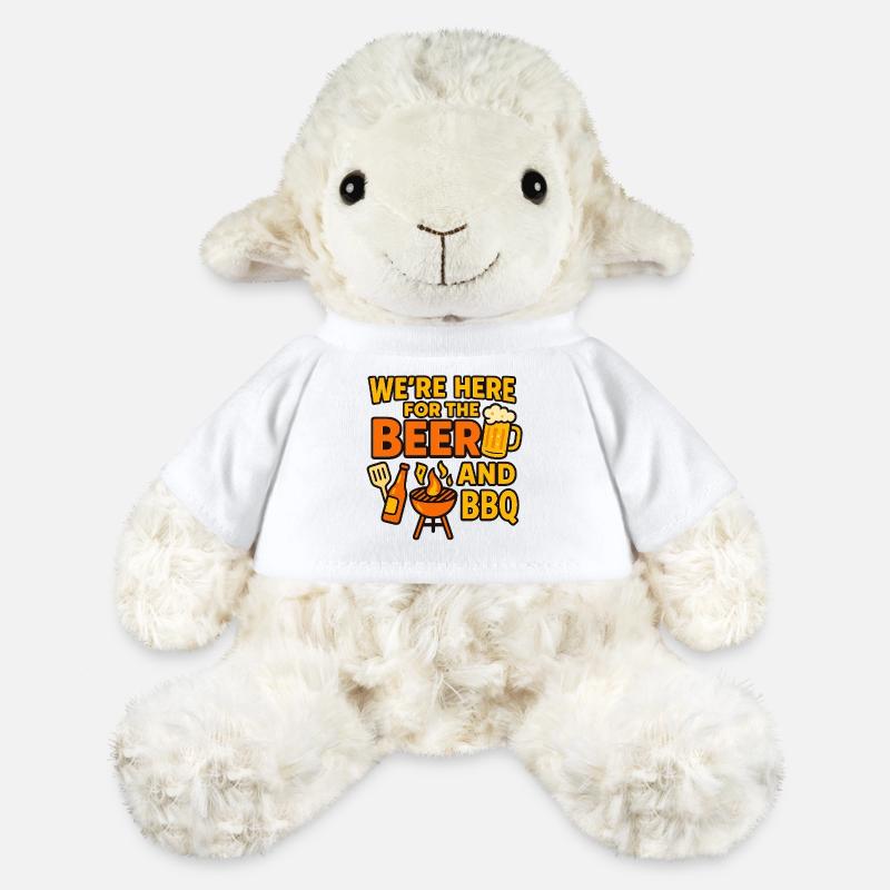 WE’RE HERE FOR THE BEER AND BBQ - MiniFeet® Schaf Annika - Weiß