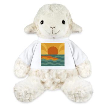 Sunset Flow – Retro Ocean Vibes - MiniFeet® Schaf Annika - Weiß - Vorne