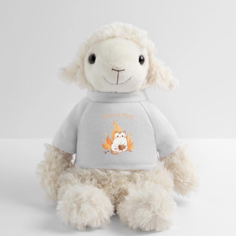 C’est bien mème. Le chat est dans le feu Mouton en peluche Annika MiniFeet®