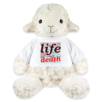 Life & Death – Wortkunst zwischen Himmel und Hölle - MiniFeet® Schaf Annika - Weiß - Vorne