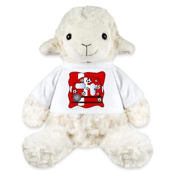 Fußball Camping Dänemark - MiniFeet® Schaf Annika - Weiß - Vorne