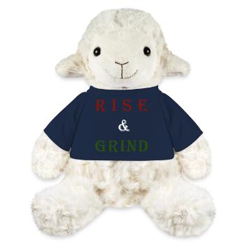Rise & Grind Motivational Typography - MiniFeet® Sheep Annika - french navy - Front