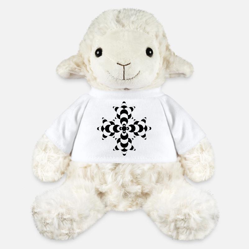Fractal Molecule Crop Circle - MiniFeet® Sheep Annika - white