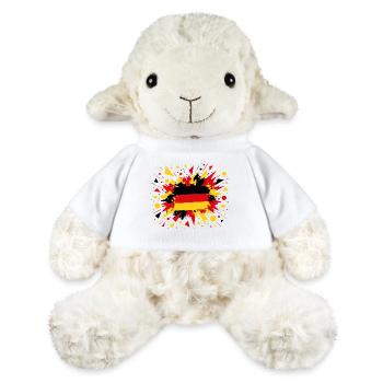 Drapeau allemand dans le style pinceau - Mouton en peluche Annika MiniFeet® - blanc - Devant