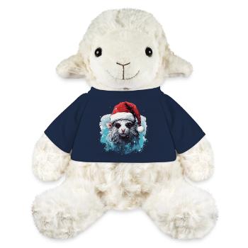 Rat de Noël drôle - Mouton en peluche Annika MiniFeet® - bleu marine - Devant