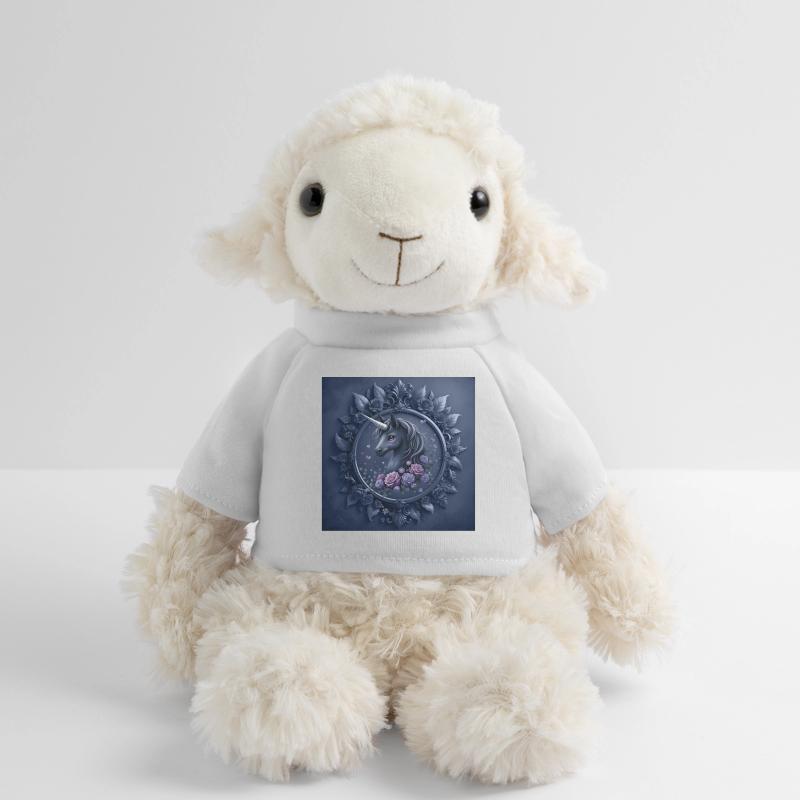 Licorne avec des fleurs dans les tons bleus Mouton en peluche Annika MiniFeet®