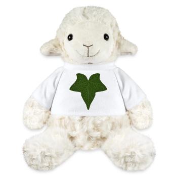 Élégant motif de feuille de lierre vert - Mouton en peluche Annika MiniFeet® - blanc - Devant