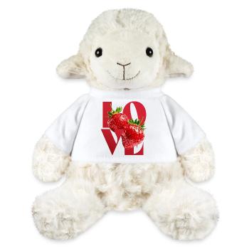 Erdbeere Liebe Illustration - MiniFeet® Schaf Annika - Weiß - Vorne