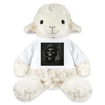 Skelett mit Hoodie und Zigarettenrauch,Mittelfinge - MiniFeet® Schaf Annika - Weiß - Vorne