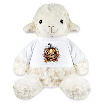 Gruseliger Halloween Kürbis mit Schädel-Design - MiniFeet® Schaf Annika - Weiß - Vorne
