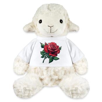 Rose with buds and drops of water - MiniFeet® Sheep Annika - white - Front