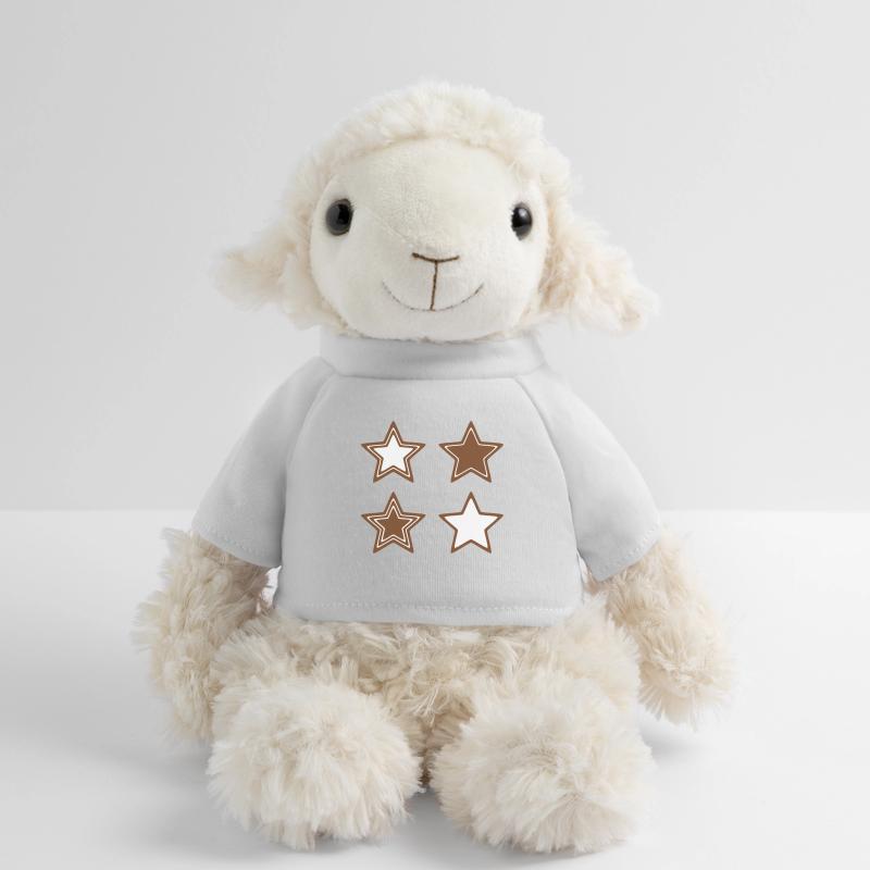 Biscuits étoilés bruns avec glaçage blanc Mouton en peluche Annika MiniFeet®