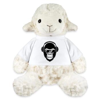 Entspannter Affe Wireless Kopfhörer Café Shirt - MiniFeet® Schaf Annika - Weiß - Vorne