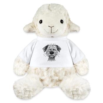 Croquis Portrait de chien épuisé - Mouton en peluche Annika MiniFeet® - blanc - Devant