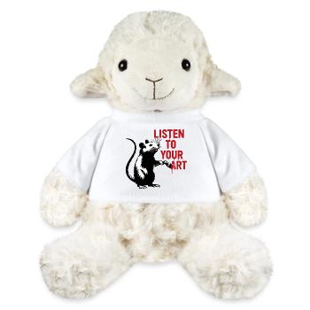 Le rat peint votre art - Mouton en peluche Annika MiniFeet® - blanc - Devant