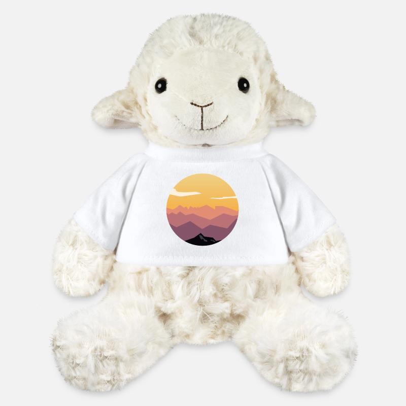 Circle Sunset Mountain Gradient - MiniFeet® Sheep Annika - white