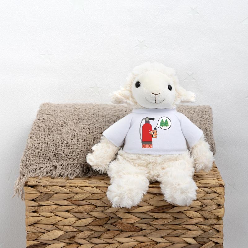 CAUTION CHRISTMAS TREE FIRE MiniFeet® Sheep Annika