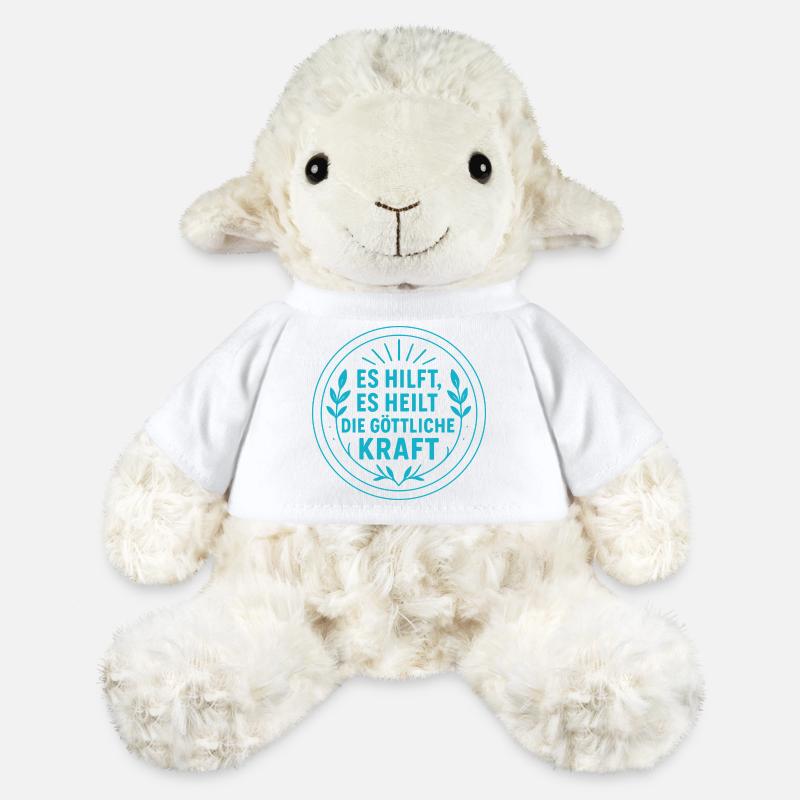 Il aide, il guérit la puissance divine - Mouton en peluche Annika MiniFeet® - blanc