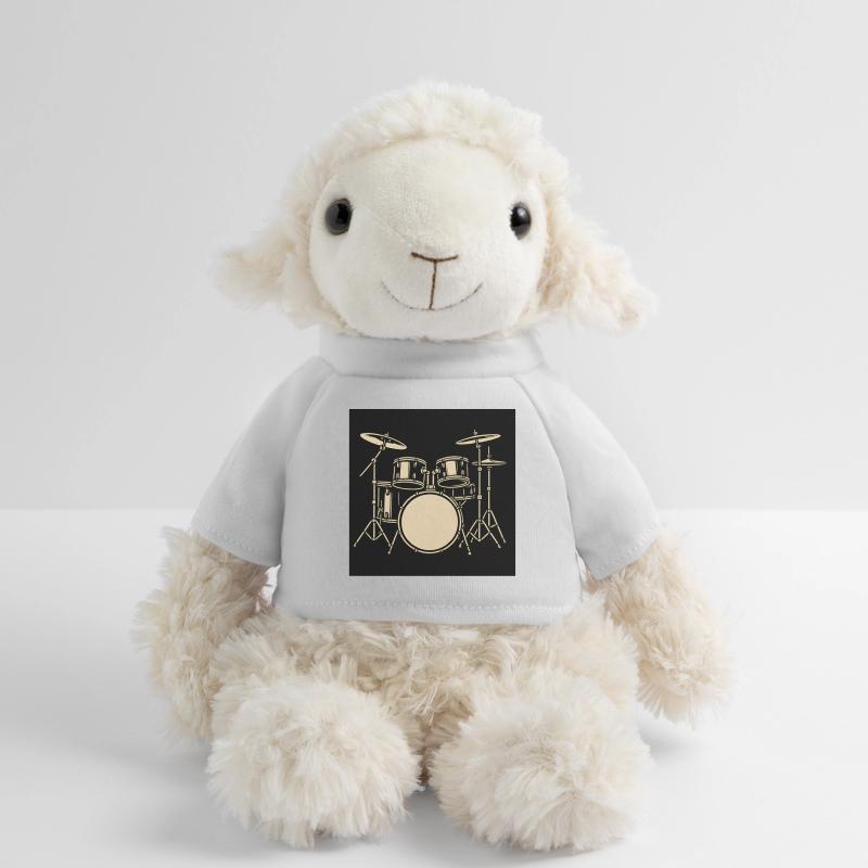 Black Silver Drumset Illustration MiniFeet® Sheep Annika