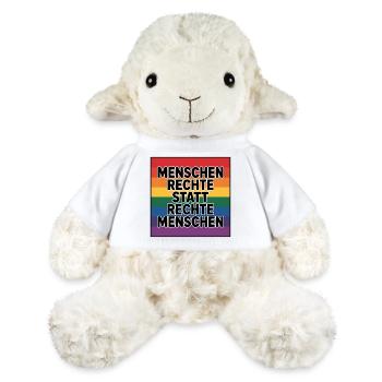 Les droits de l’homme au lieu des personnes de droite - Cool Pride - Mouton en peluche Annika MiniFeet® - blanc - Devant