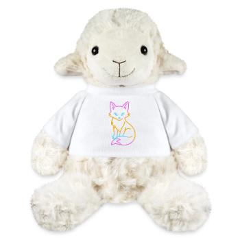 Neonfuchs-Umriss - MiniFeet® Schaf Annika - Weiß - Vorne