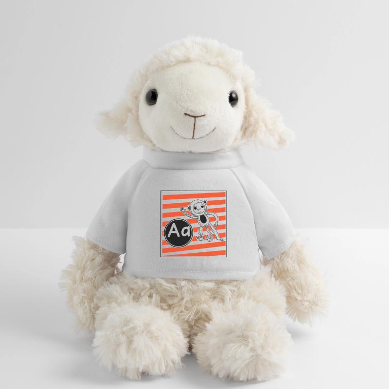 A pour Monkey Learning Letters à l’école primaire Mouton en peluche Annika MiniFeet®