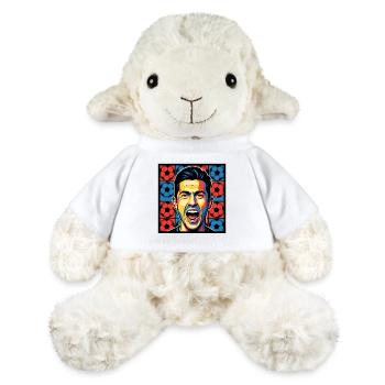 Football Fan Face Pop Art Colorful - MiniFeet® Sheep Annika - white - Front