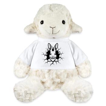 Hase Wanddurchbruch Niedliches Tiermotiv - MiniFeet® Schaf Annika - Weiß - Vorne