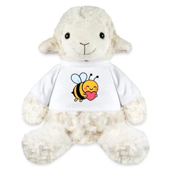 Joyeuse abeille avec le cœur - Mouton en peluche Annika MiniFeet® - blanc - Devant