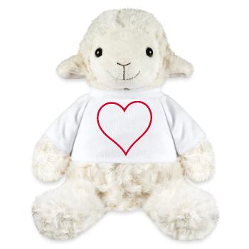 Saint-Valentin cœur rouge, st.valentin - Mouton en peluche Annika MiniFeet® - blanc - Devant