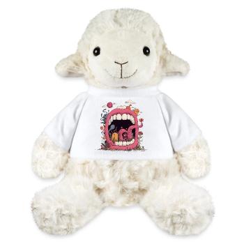Monde de la Bouche Rose avec des Créatures - Mouton en peluche Annika MiniFeet® - blanc - Devant