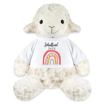 Schulkind 2026 Regenbogen Geschenk zur Einschulung - MiniFeet® Schaf Annika - Weiß - Vorne