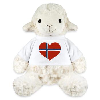 Norway Flag Heart - MiniFeet® Sheep Annika - white - Front