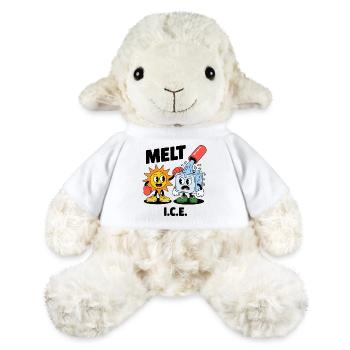Dessin animé sur la fonte de la glace et le changement climatique - Mouton en peluche Annika MiniFeet® - blanc - Devant