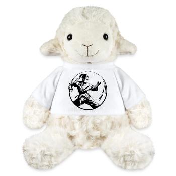 Silhouette de la femme de karaté - Mouton en peluche Annika MiniFeet® - blanc - Devant