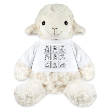 Lustige Schweine Sprüche - Witzige "Sau" Wortspiel - MiniFeet® Schaf Annika - Weiß - Vorne