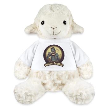 Kaffeemonster  - Koffein Zombie - Morgenmuffel - MiniFeet® Schaf Annika - Weiß - Vorne