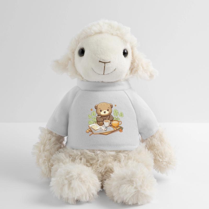 Cuddly bear reading with coffee MiniFeet® Sheep Annika