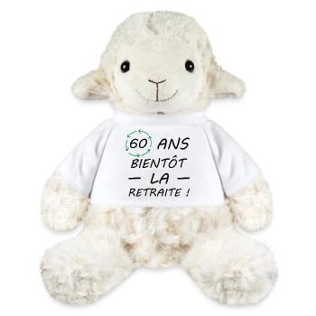 anniversaire humour 60 ans Cadeau - Mouton en peluche Annika MiniFeet® - blanc - Devant